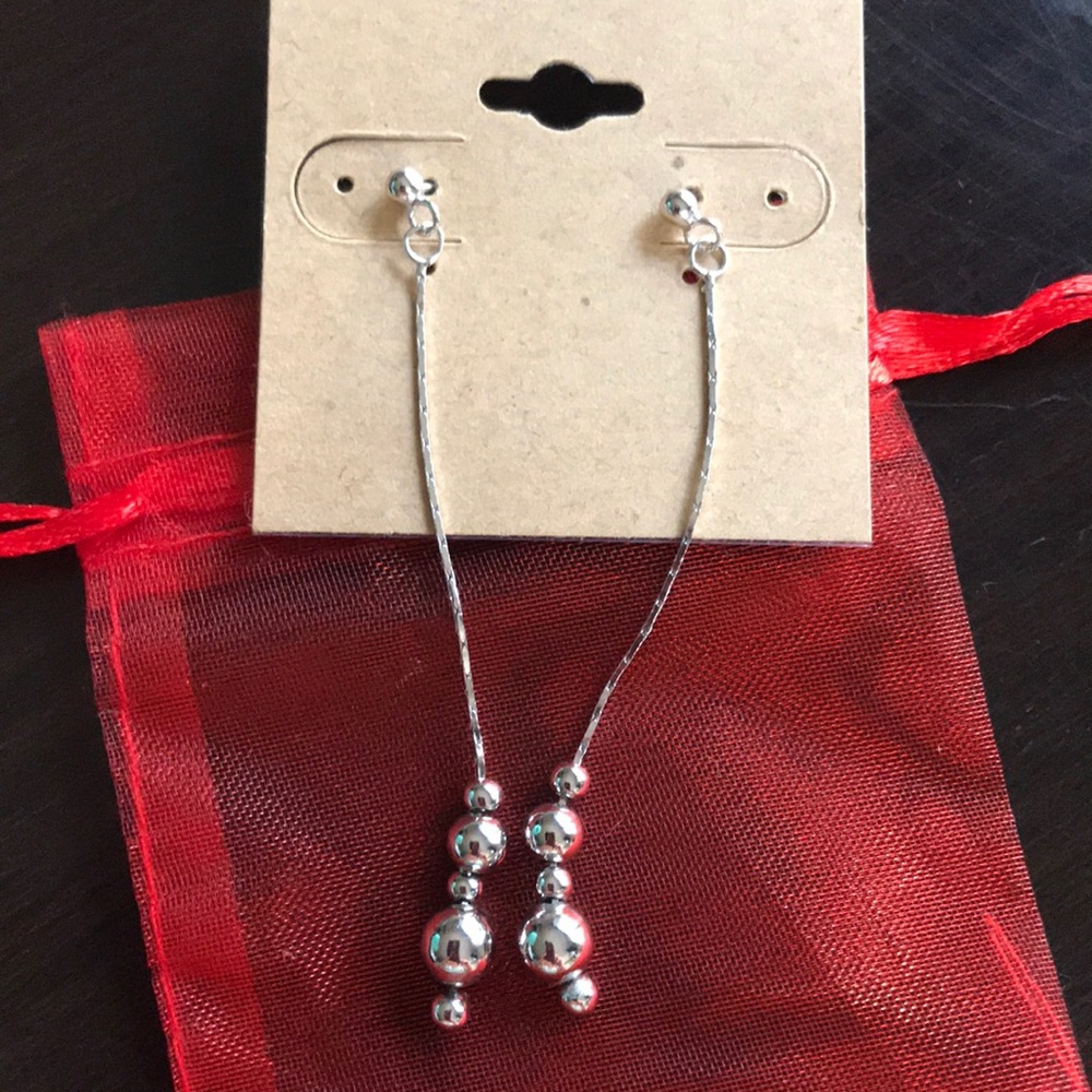 - Sterling Silver threaded Bead Dangles